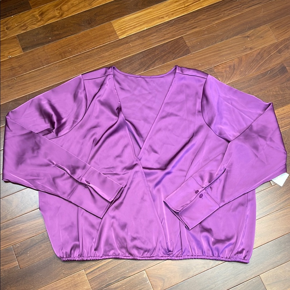 Purple Satin Blouse